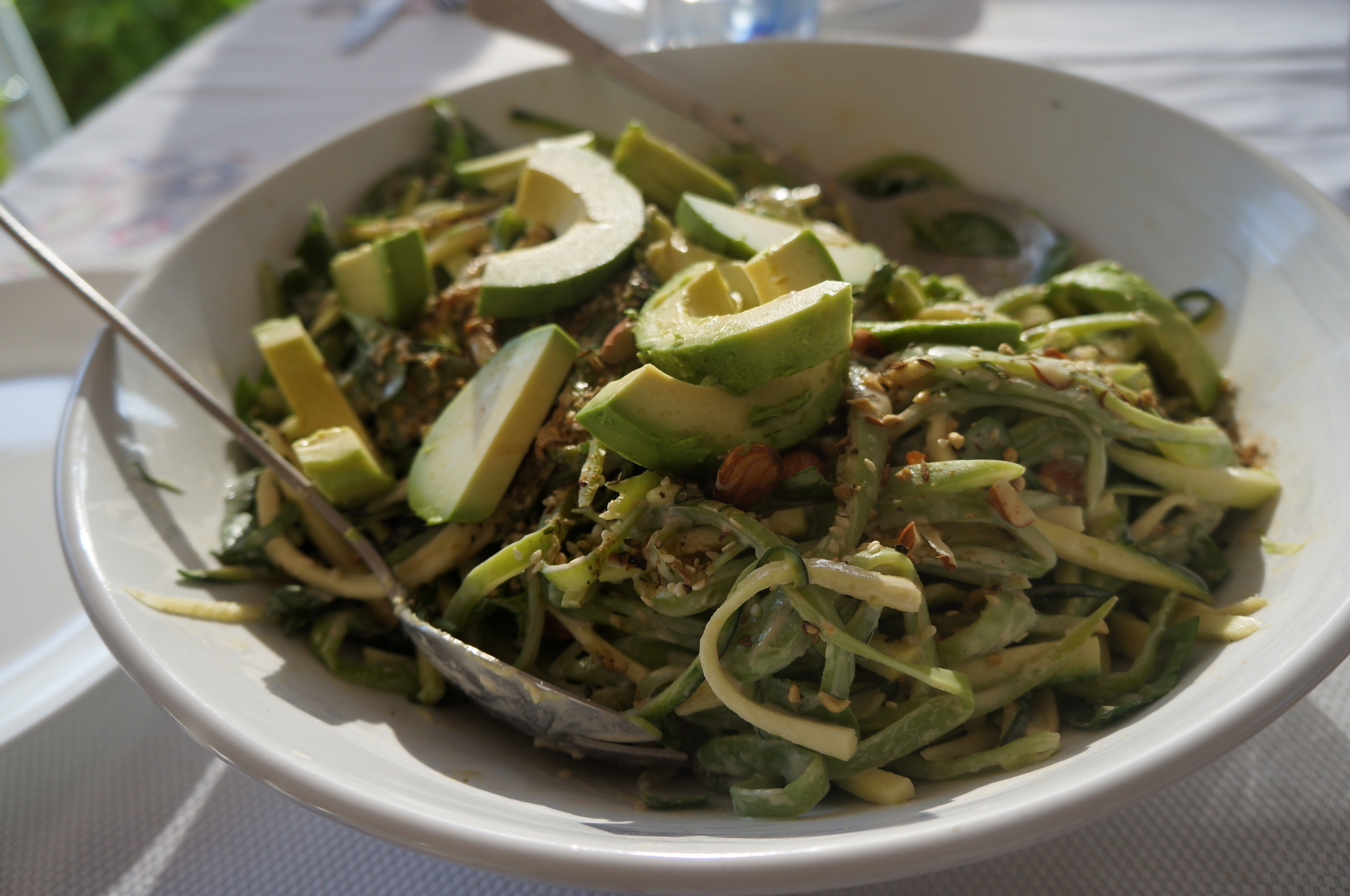 zucchini &amp; flat bean salad