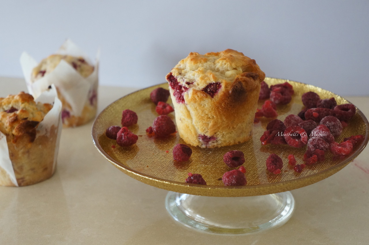 White Chocolate and Raspberry Muffins 1