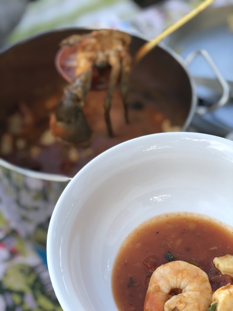 Fishermans soup and pot