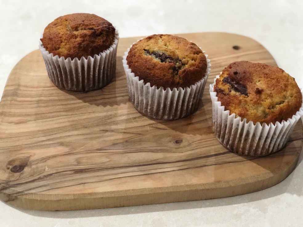 3 Banana &amp; Nutella Muffins